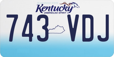 KY license plate 743VDJ