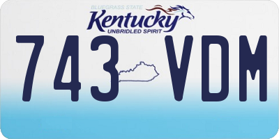 KY license plate 743VDM