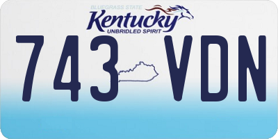 KY license plate 743VDN