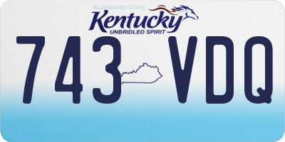 KY license plate 743VDQ