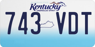 KY license plate 743VDT