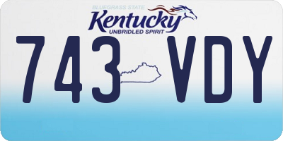 KY license plate 743VDY