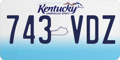 KY license plate 743VDZ