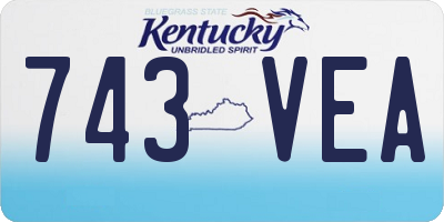 KY license plate 743VEA