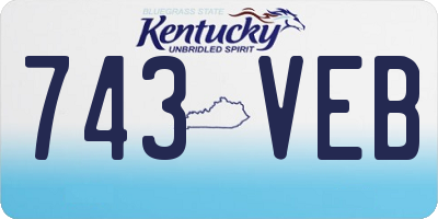 KY license plate 743VEB