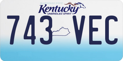 KY license plate 743VEC