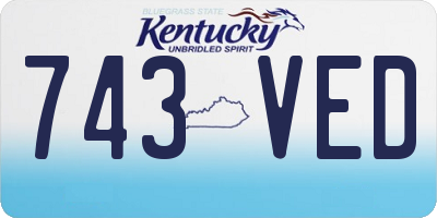 KY license plate 743VED