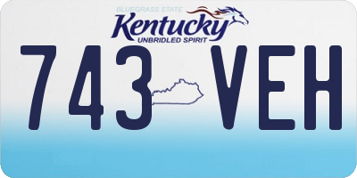 KY license plate 743VEH