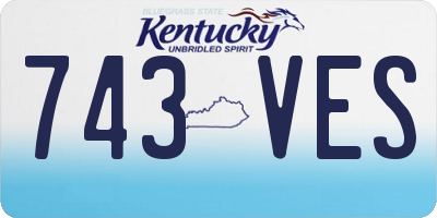 KY license plate 743VES