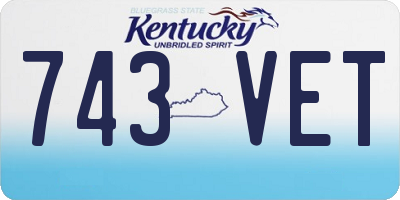 KY license plate 743VET