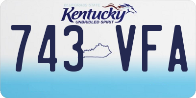 KY license plate 743VFA