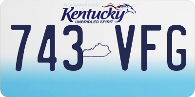 KY license plate 743VFG