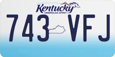 KY license plate 743VFJ