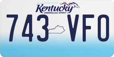 KY license plate 743VFO