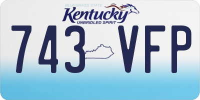 KY license plate 743VFP