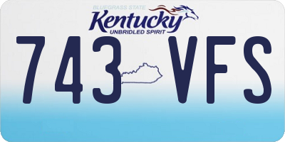KY license plate 743VFS