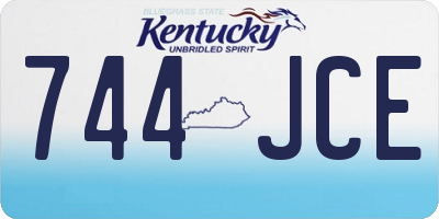 KY license plate 744JCE