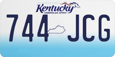 KY license plate 744JCG