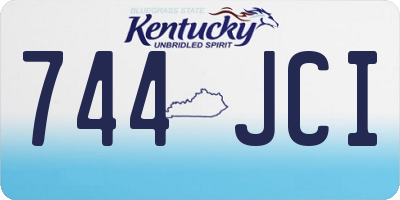 KY license plate 744JCI