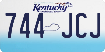 KY license plate 744JCJ