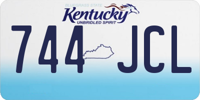 KY license plate 744JCL