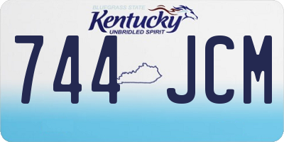 KY license plate 744JCM