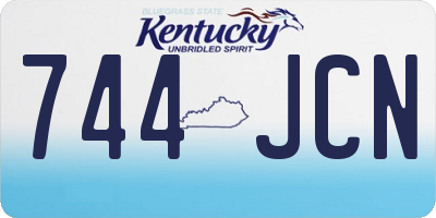 KY license plate 744JCN