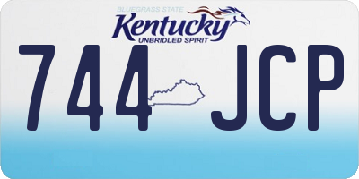 KY license plate 744JCP