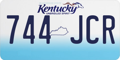 KY license plate 744JCR