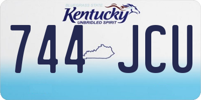 KY license plate 744JCU