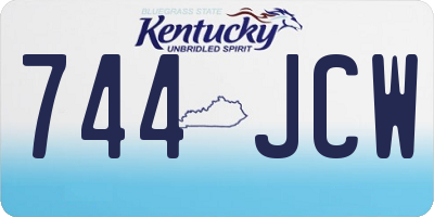 KY license plate 744JCW