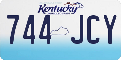 KY license plate 744JCY