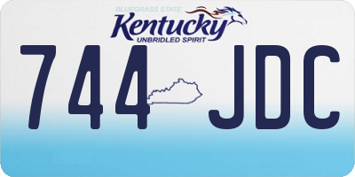 KY license plate 744JDC