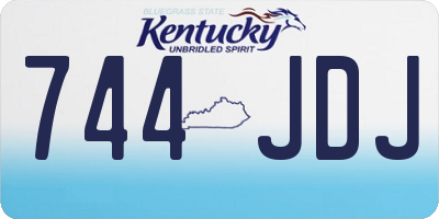 KY license plate 744JDJ