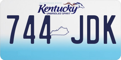 KY license plate 744JDK
