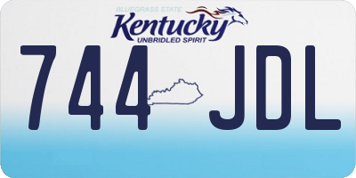 KY license plate 744JDL