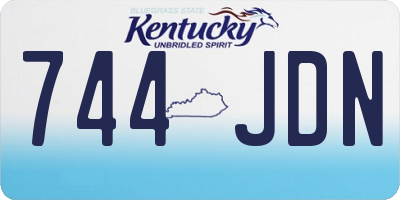 KY license plate 744JDN