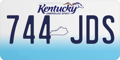 KY license plate 744JDS