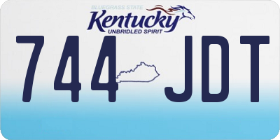 KY license plate 744JDT