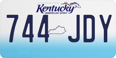 KY license plate 744JDY