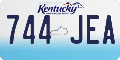 KY license plate 744JEA