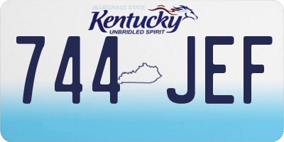 KY license plate 744JEF