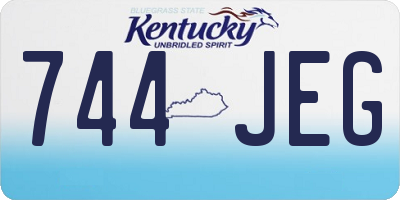 KY license plate 744JEG