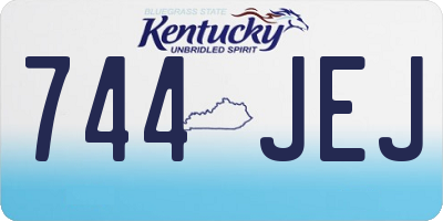 KY license plate 744JEJ