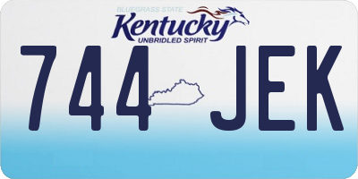 KY license plate 744JEK