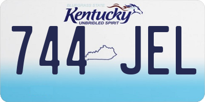 KY license plate 744JEL