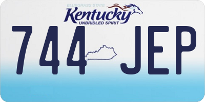 KY license plate 744JEP