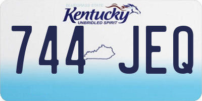 KY license plate 744JEQ