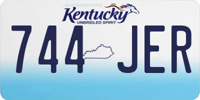 KY license plate 744JER