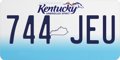 KY license plate 744JEU